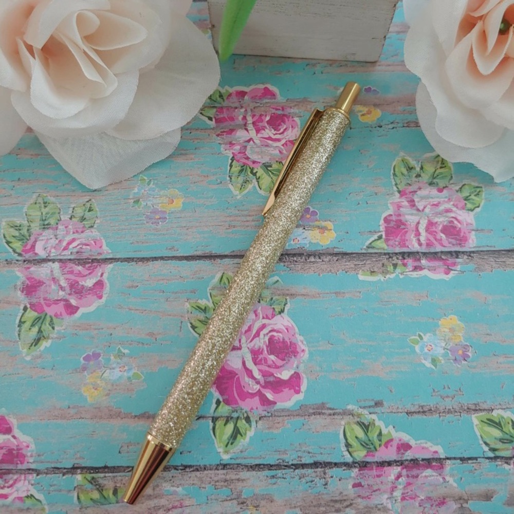 Metal Glitter Shimmer Ballpoint Retractable Pen